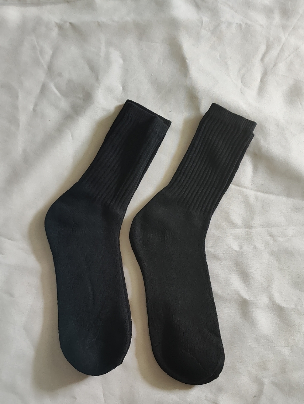 Women's Black Crew Socks - Comfortable Everyday Wear Size 10 (2 Sets)